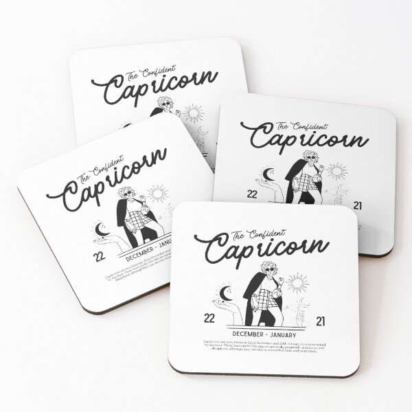 Item preview, The Capricorn Stylish Black Minimalist  designed and sold by snidentic.