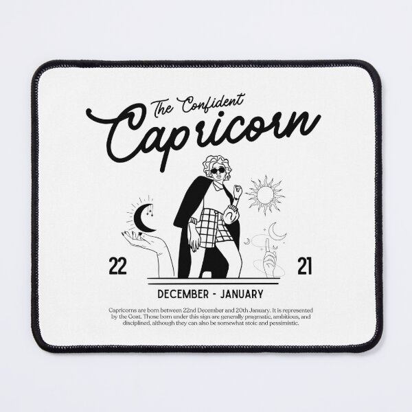 Item preview, The Capricorn Stylish Black Minimalist designed and sold by snidentic.