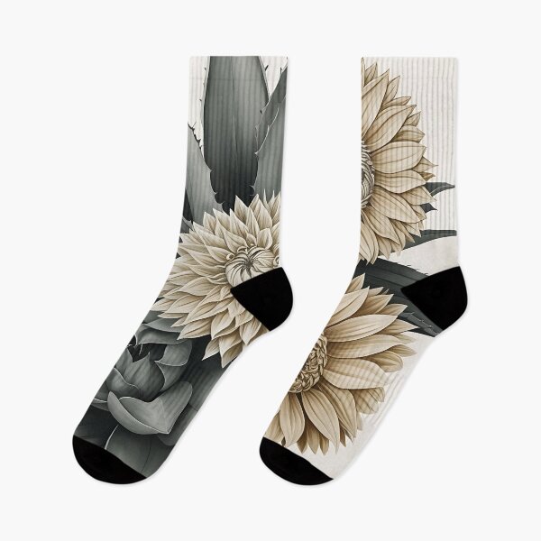 Item preview, Abstract, oversized Mexican flowers and leaves in soft monotone palettes. designed and sold by dulceguavashop.