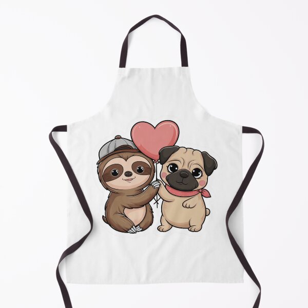 Item preview, Cute Sloth and Pug Friendship for Valentines Day designed and sold by Laugh-Lines.
