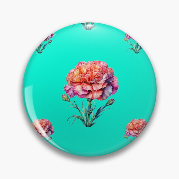 Item preview, January Birth Flower Carnation Floral Winter Bloom: A vibrant pattern featuring carnations of all colors, celebrating the arrival of January with joyful blooms. designed and sold by Grang Art Artistic Designs.
