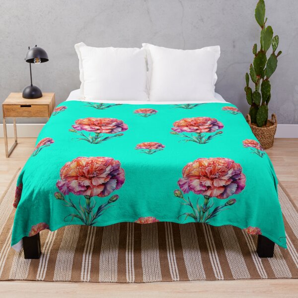 Item preview, January Birth Flower Carnation Floral Winter Bloom: A vibrant pattern featuring carnations of all colors, celebrating the arrival of January with joyful blooms. designed and sold by Grang Art Artistic Designs.