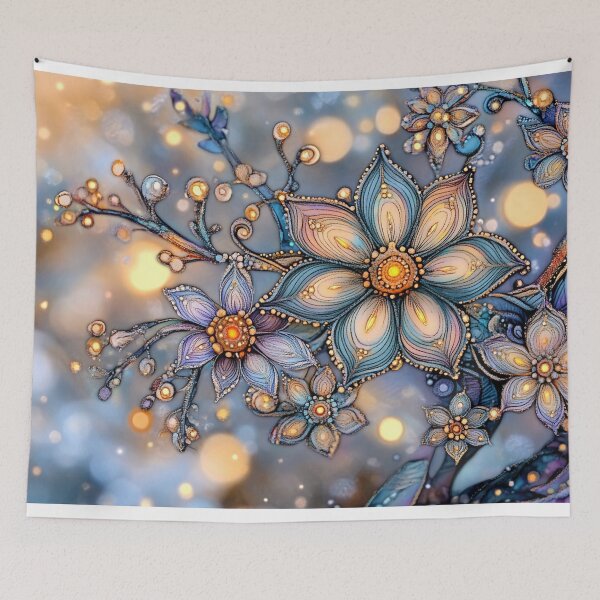 Item preview, Wintry Flowers designed and sold by fractalkuzy.