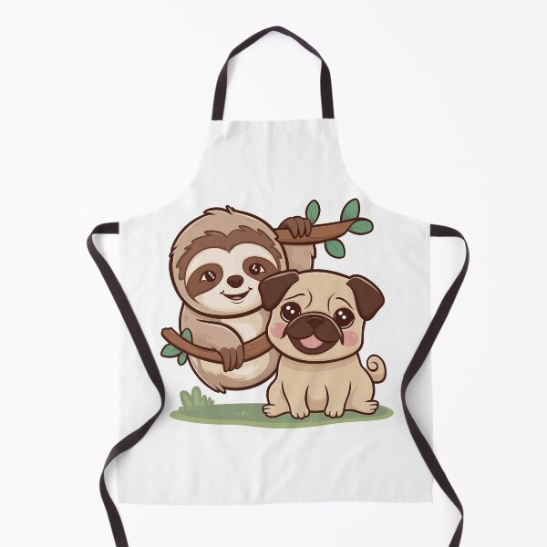 Item preview, Cute Sloth and Pug Friendship for Valentines Day designed and sold by Laugh-Lines.