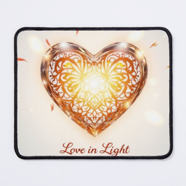 Item preview, Glowing Heart Ornament with Floral Patterns and Light Effects designed and sold by Creative88Art.