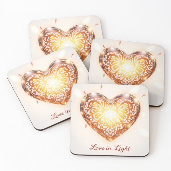 Item preview, Glowing Heart Ornament with Floral Patterns and Light Effects designed and sold by Creative88Art.