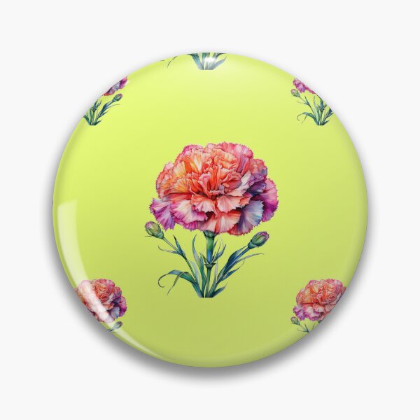 Item preview, Joyous January Birth Flower Carnation: A vibrant pattern featuring carnations of all colors, celebrating the arrival of January with joyful blooms. designed and sold by Grang Art Artistic Designs.