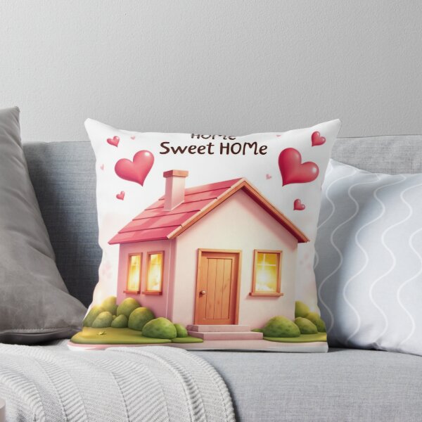 Item preview, Cartoon Style House with Red Roof and Playful Text Design designed and sold by Creative88Art.