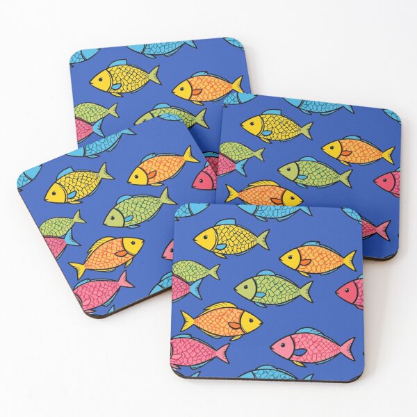 Item preview, Colorful Cute Ocean Fish Cartoon Marine Life Fan designed and sold by Kia Blaze.
