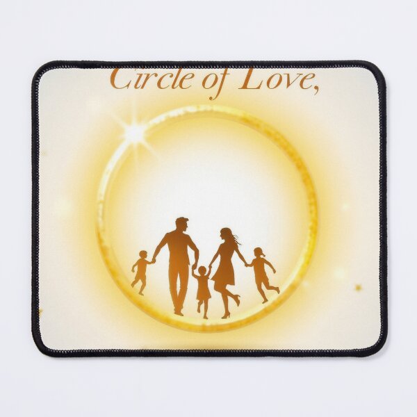 Item preview, Golden Circle with Family Silhouettes and Celestial Background designed and sold by Creative88Art.