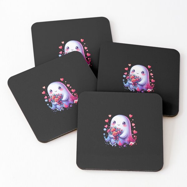 Item preview, Cozy Valentines Ghost, cute spooky Ghost Valentine designed and sold by Truck Stop One.