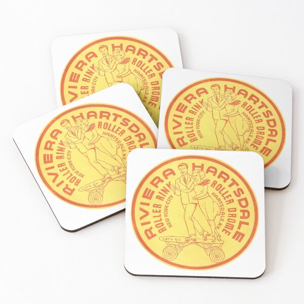 Item preview, Riviera Roller Rink New York City Hartsdale Roller Drome Hartsdale New York Roller Skating Rink Sticker Decal Label Design 2 designed and sold by tislord.