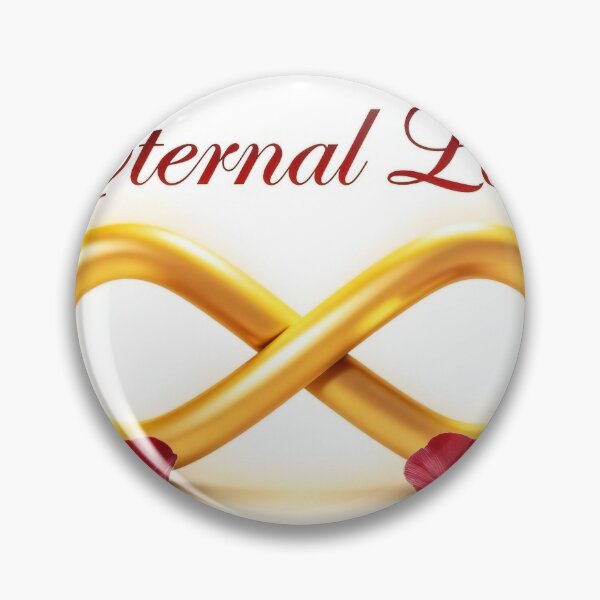 Item preview, Golden Infinity Symbol with Red Roses and Eternal Love Script designed and sold by Creative88Art.
