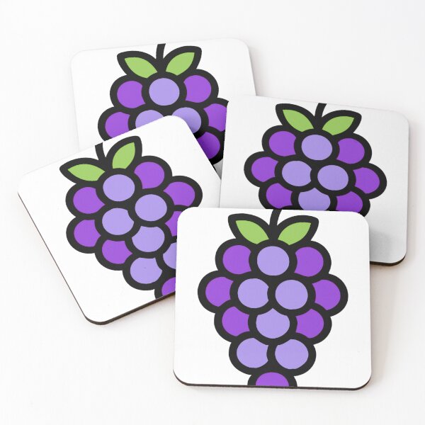 Item preview, Stylized Illustration of a Grape Cluster with Green Leaves designed and sold by Creative88Art.