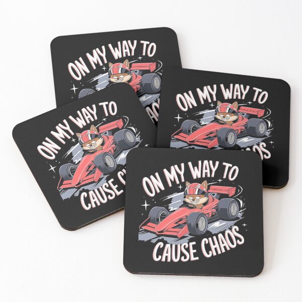 Item preview, Funny Fox Racing Design - Chaos Lover Formula Car Artwork designed and sold by love3617.