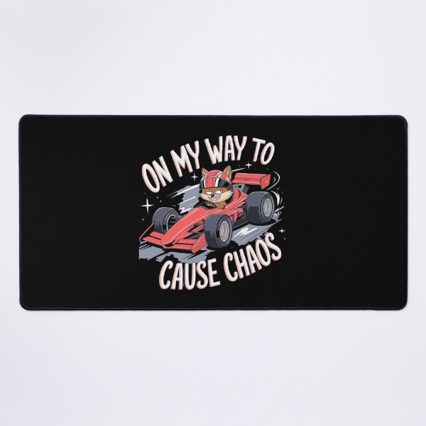 Item preview, Funny Fox Racing Design - Chaos Lover Formula Car Artwork designed and sold by love3617.
