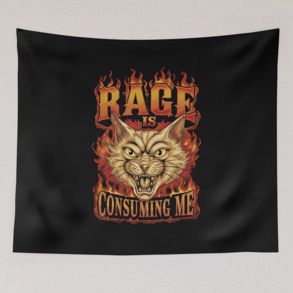 Item preview, Rage Is Consuming Me Cat designed and sold by Redgiant87x.