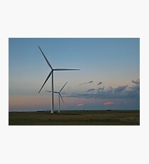 Sunset Turbines #1 Photographic Print
