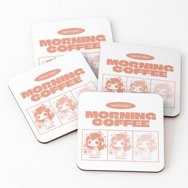 Item preview, Morning coffee, reminder, Pink designed and sold by Alma-design-art.