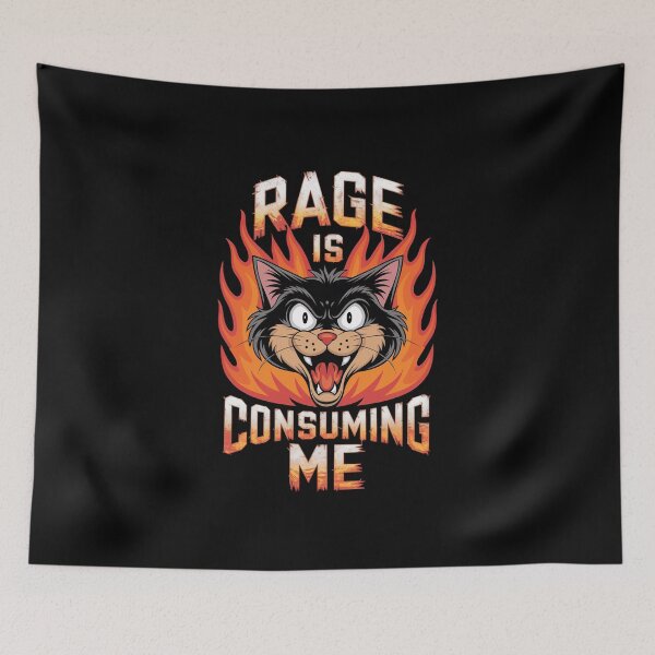 Item preview, Rage Is Consuming Me Cat designed and sold by Redgiant87x.