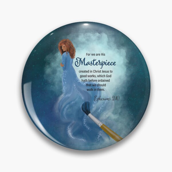 Item preview, His Masterpiece | Ephesians 2:10 | Blue Background designed and sold by FruitfullyC.