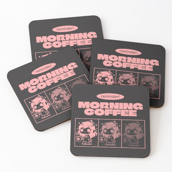 Item preview, Morning coffee, reminder, PINK designed and sold by Alma-design-art.