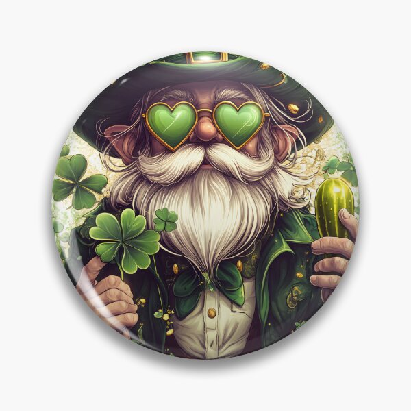 Artikelvorschau, Lucky Pickle Leprechaun - Lustiges Grafikdesign zum St. Patrick's Day entworfen und verkauft von AnnDesignStudio.