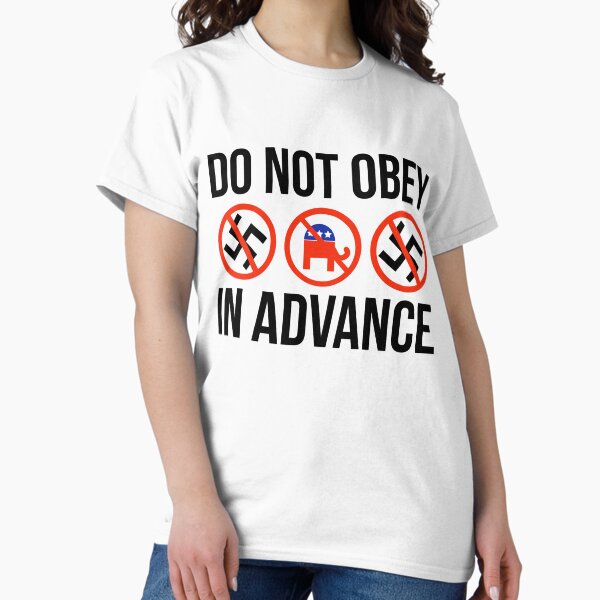 Vista previa del artículo con la obra «No obedezcas de antemano», diseñado y vendido por Rachel the Artist .