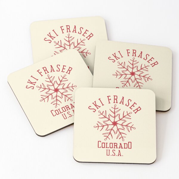 Aperçu de l'œuvre Flocon de neige "brodé" Fraser Colorado U.S.A. – Rouge créée et vendue par TimelessLocales.