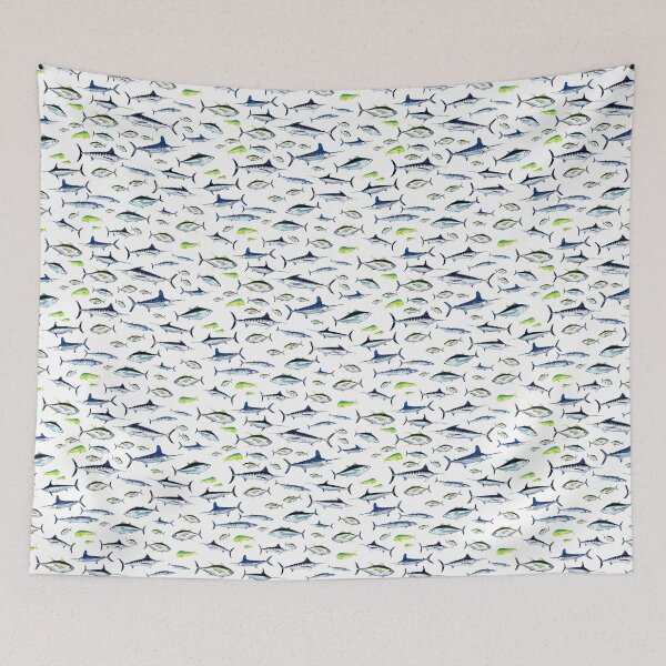 Item preview, Fish Mix: Vol. 1 wahoo, bigeye, yellowfin, bluefin tuna, blue marlin, white marlin, mahi-mahi, swordfish designed and sold by Melissa MacMichael Art + Design.
