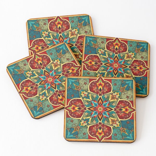 Item preview, Vintage Colorful Abstract Pattern Hypnosis Mystic Symbolism Oriental  designed and sold by Kia Blaze.
