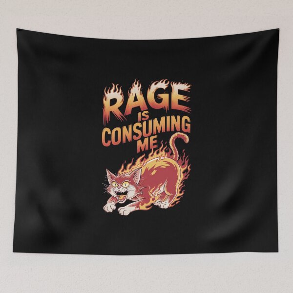 Item preview, Rage Is Consuming Me Cat designed and sold by Redgiant87x.