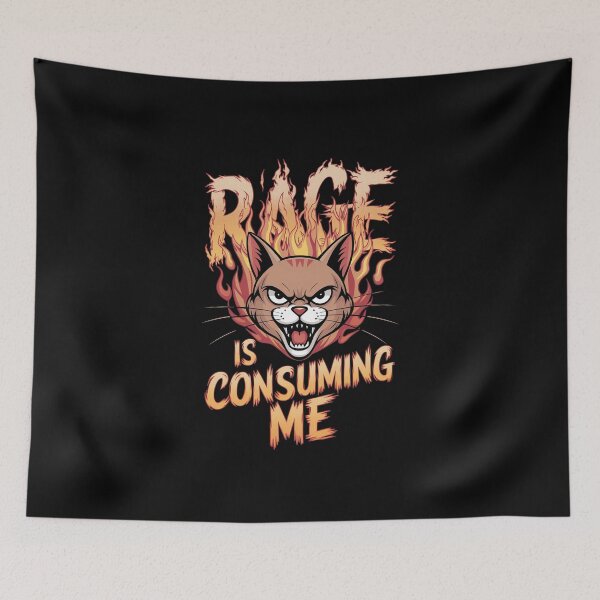 Item preview, Rage Is Consuming Me Cat designed and sold by Redgiant87x.