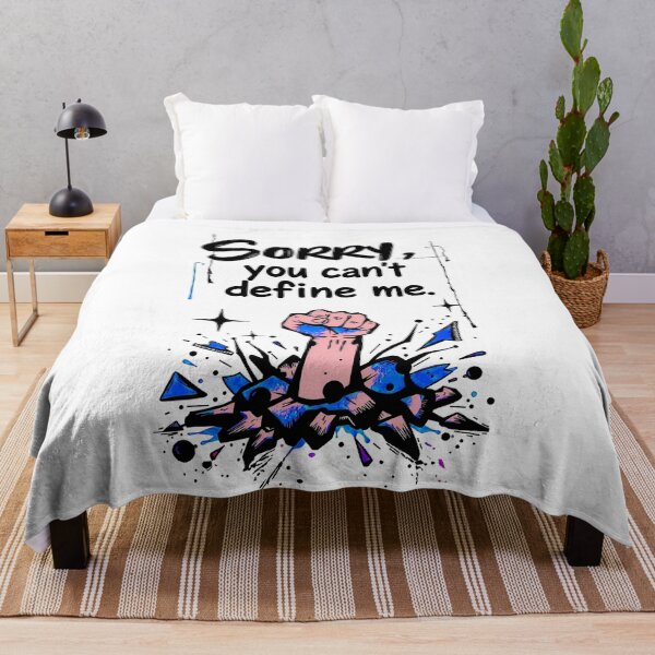 Item preview, Indomitable and Unique: I'm Sorry You Can't Define Me - A Cry of Strength and Freedom - Self-Esteem and Inspirational Phrases - Blue, Orange and Black Color - For T-shirt, Sweatshirt, Mug and Others designed and sold by MUGpro.