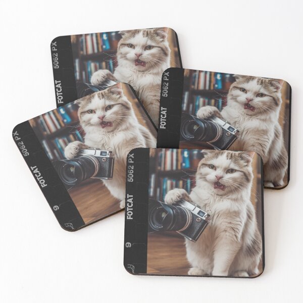Item preview, cat with camera designed and sold by always-for-you.