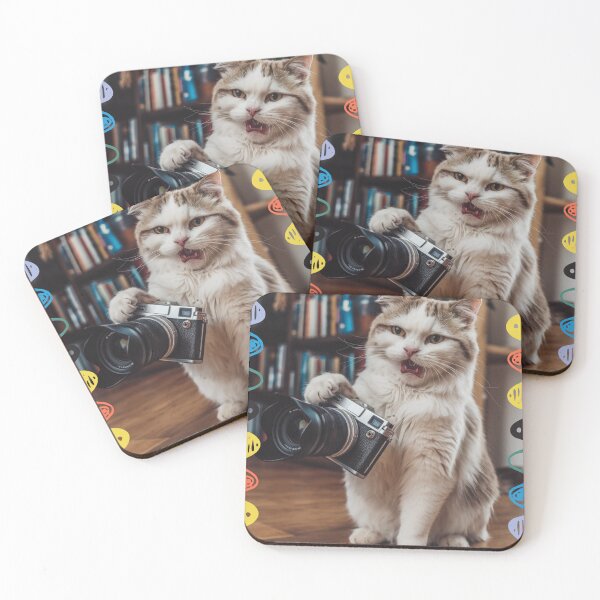 Item preview, cat with camera designed and sold by always-for-you.