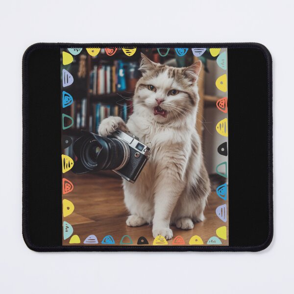 Item preview, cat with camera designed and sold by always-for-you.