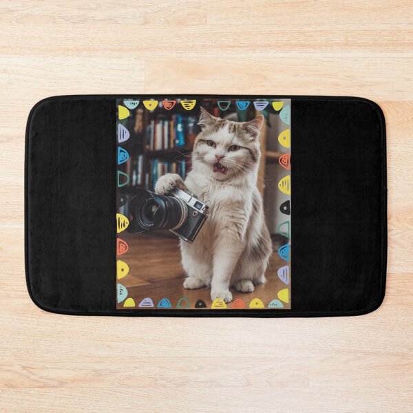 Item preview, cat with camera designed and sold by always-for-you.