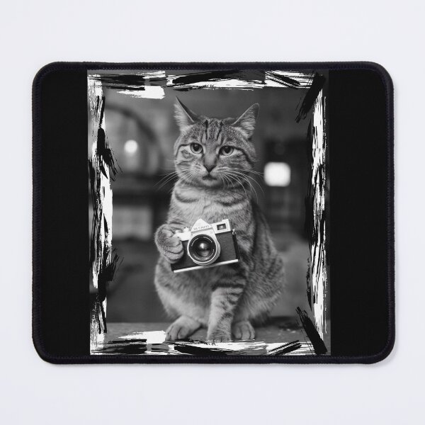 Item preview, cat with camera designed and sold by always-for-you.