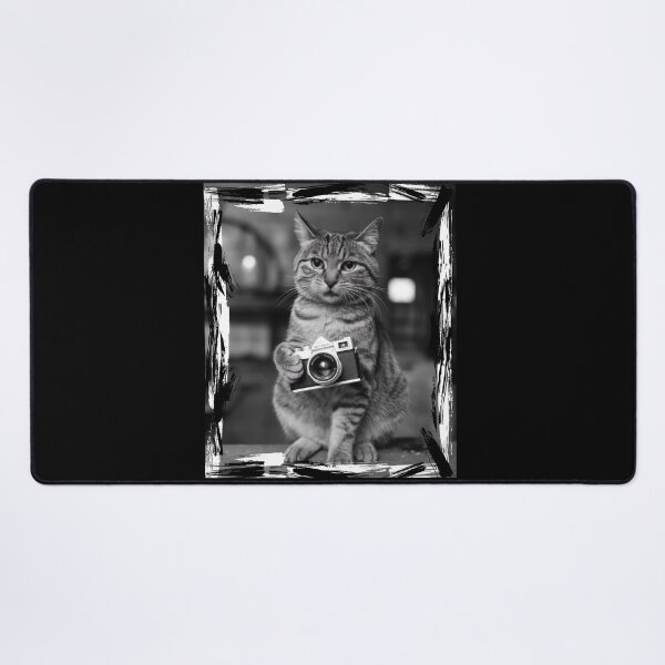 Item preview, cat with camera designed and sold by always-for-you.