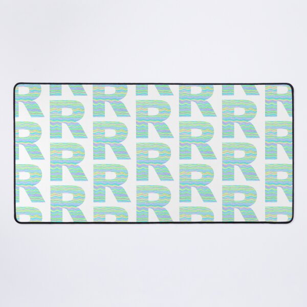 Item preview, Letter R Neon Wavy Stripe Pattern Monogram Initial designed and sold by theartofvikki.