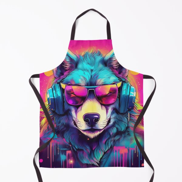 Item preview, wolf in Headphones and Shades Synthwave  designed and sold by Boxing Kangaroo Retail Company.