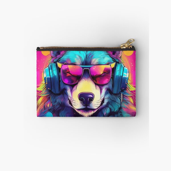 Item preview, wolf in Headphones and Shades Synthwave  designed and sold by Boxing Kangaroo Retail Company.