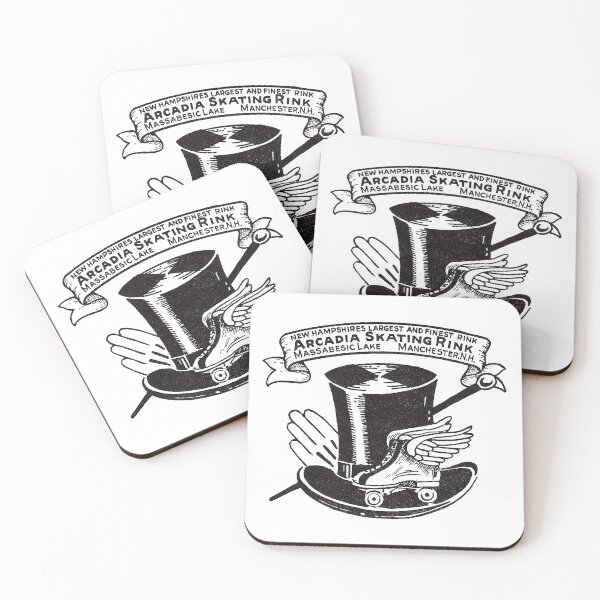 Item preview, Arcadia Skating Rink Manchester New Hampshire Roller Skating Rink Sticker Decal Label designed and sold by tislord.