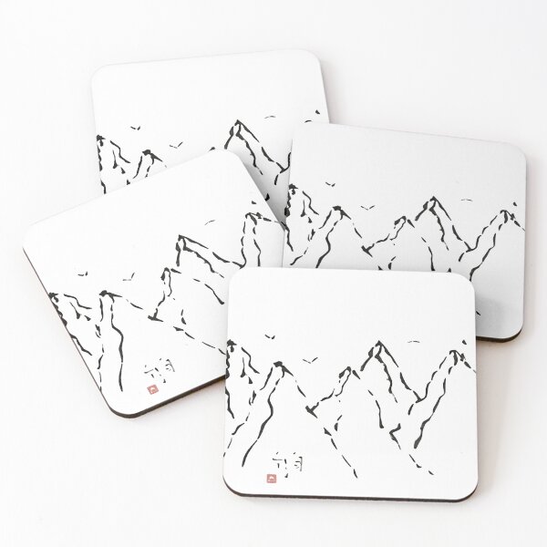 Item preview, Calligraphy: Mountain range designed and sold by nature. electrified..