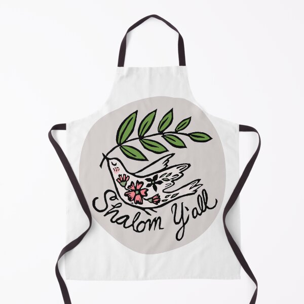 Item preview, Shalom Y’all Handcarved Linocut Sticker pink ad gray designed and sold by RDevane.