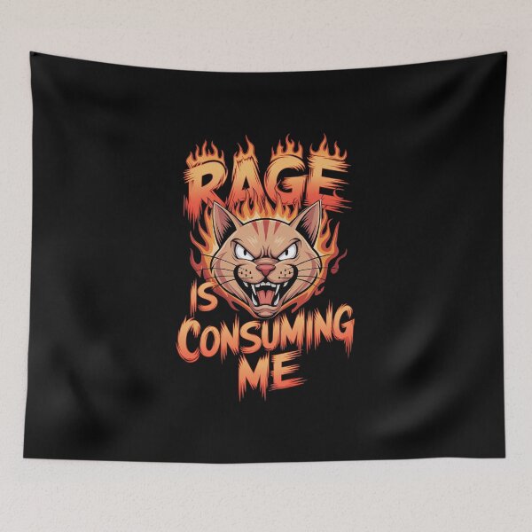 Item preview, Rage Is Consuming Me Cat designed and sold by Redgiant87x.