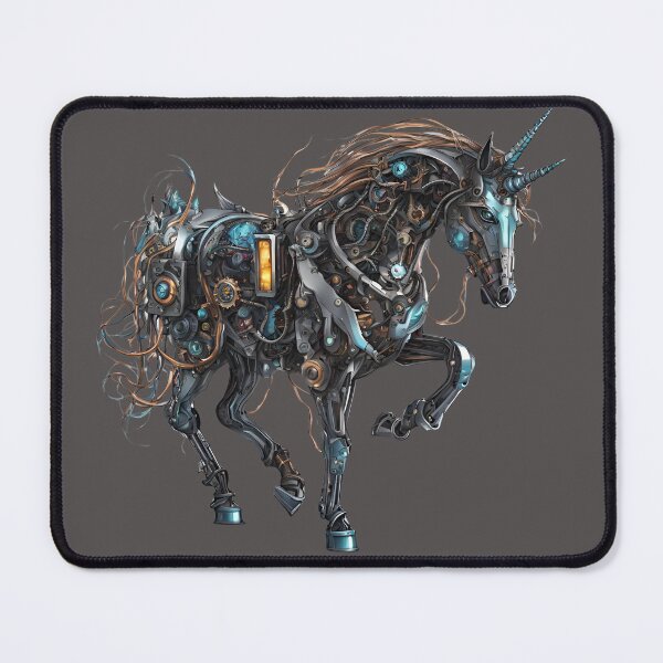 Item preview, The Unicorn is Cybernetic, Mechanical, Steampunk III designed and sold by Ant Category.