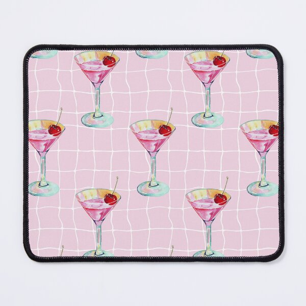 Item preview, Pink Aesthetic Martini Glass with Cherry designed and sold by papierquarell.