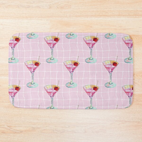 Item preview, Pink Aesthetic Martini Glass with Cherry designed and sold by papierquarell.